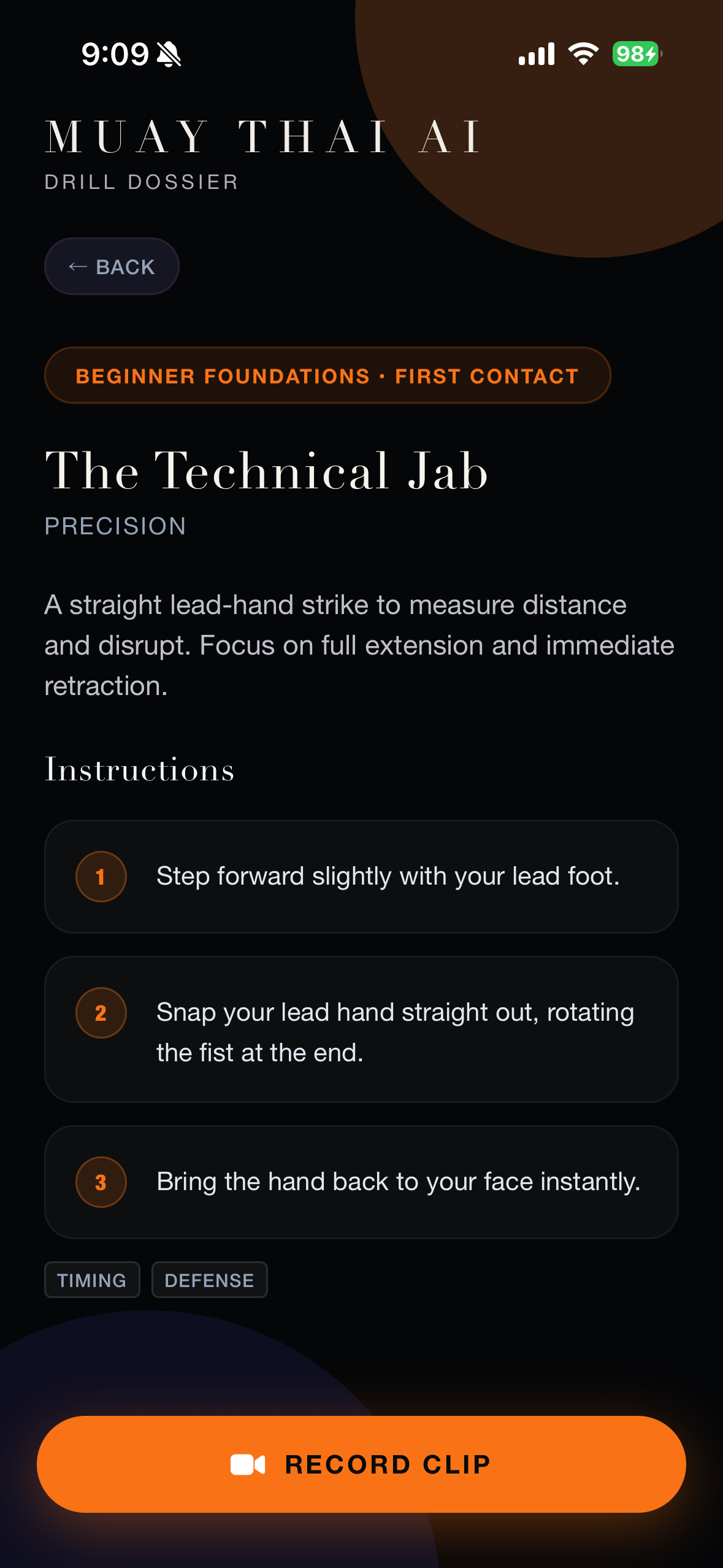 Muay Thai drill instructions